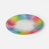 Rundpapier-Teller Moderne Elegante Farben Pappteller (Schrägansicht)