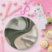 Rundpapierplatte in stilvoller abstrakter Grafik Pappteller (Party)