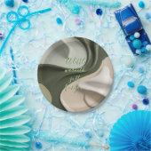 Rundpapierplatte in stylischer Grafik Pappteller (Party)