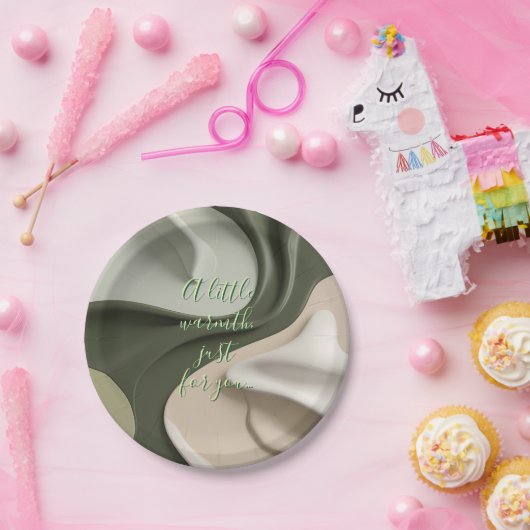 Rundpapierplatte in stylischer Grafik Pappteller (Party)