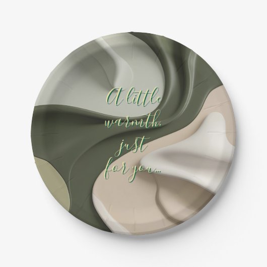 Rundpapierplatte in stylischer Grafik Pappteller (Vorderseite)