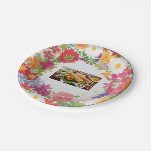 Rundpapierplatte Pappteller (Schrägansicht)