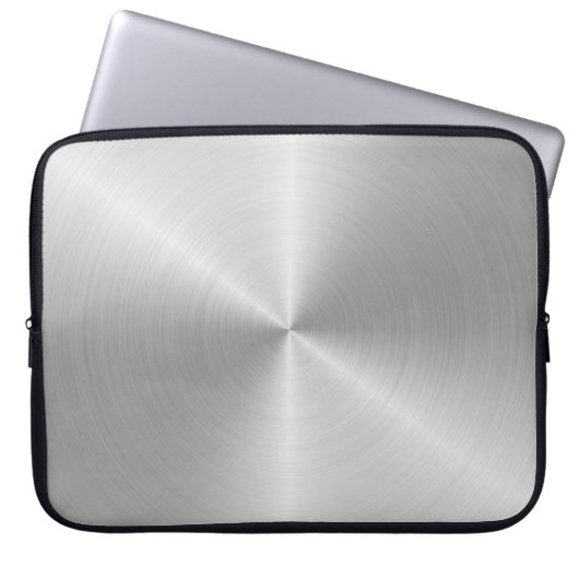 Rundplatten aus Eisen Laptopschutzhülle (Vorderseite)