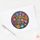 Rundpolnischer Folklore-Aufkleber Runder Aufkleber (Umschlag)