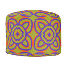 Rundpouf, ein elegantes Blumenmuster