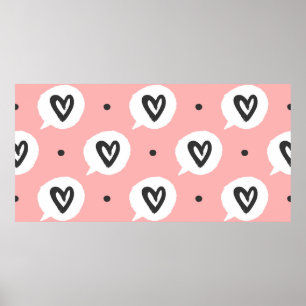 Rundpunkte und Sprechblasen mit Konturen von  Poster