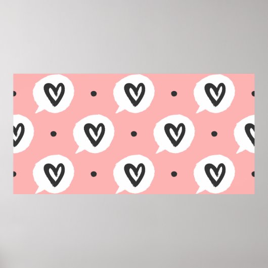 Rundpunkte und Sprechblasen mit Konturen von  Poster (Vorne)