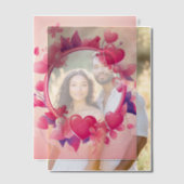 Rundrahmen aus rosa Herzen Pergament Einladungen (Versatz (Ehepaar))