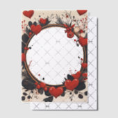 Rundrahmen des roten Herzens Pergament Einladungen (Versetzt (Einladung))