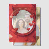 Rundrahmen des roten Herzens Pergament Einladungen (Versatz (Ehepaar))