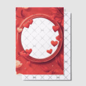 Rundrahmen des roten Herzens Pergament Einladungen (Versetzt (Einladung))