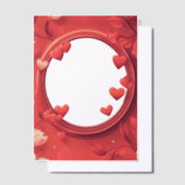 Rundrahmen des roten Herzens Pergament Einladungen (Versetzt)
