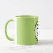 Rundrahmen-Foto + Text Lime Grün Benutzerdefiniert Tasse (Links)