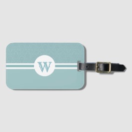 Rundrahmen für die hellblaue Flora eines Monogramm Gepäckanhänger