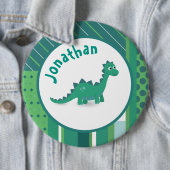 Rundrahmen in grün/blau mit niedlichem Dinosaurier Button (Beispiel)