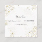 Rundrahmen-Karte für den Blumenmoon und den Blumen Quadratische Visitenkarte (Rückseite)