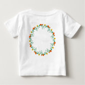 Rundrahmen mit Blumenrahmen, gelb und rote Rose, B Baby T-shirt (Rückseite)