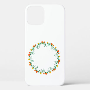 Rundrahmen mit Blumenrahmen, gelb und rote Rose, B Case-Mate iPhone Hülle