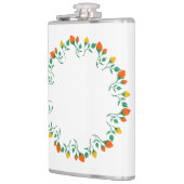 Rundrahmen mit Blumenrahmen, gelb und rote Rose, B Flachmann (Links)