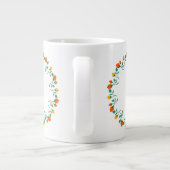 Rundrahmen mit Blumenrahmen, gelb und rote Rose, B Jumbo-Tasse (Rückseite)