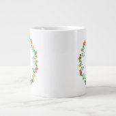 Rundrahmen mit Blumenrahmen, gelb und rote Rose, B Jumbo-Tasse (Vorderseite)