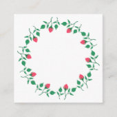 Rundrahmen mit rosa rosa Blume Begleitkarte (Vorderseite)