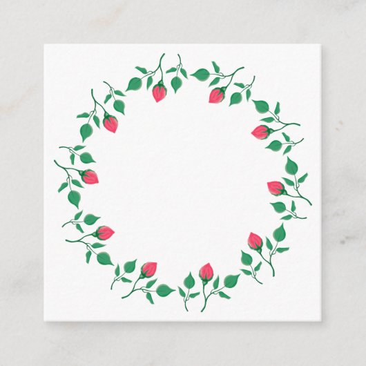 Rundrahmen mit rosa rosa Blume Begleitkarte (Vorderseite)