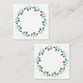 Rundrahmen mit rosa rosa Blume Begleitkarte (Vorne/Hinten)