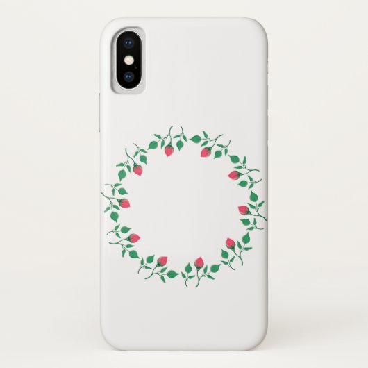 Rundrahmen mit rosa rosa Blume Case-Mate iPhone Hülle (Rückseite)