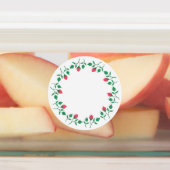 Rundrahmen mit rosa rosa Blume Etiketten (Befestigt)