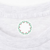 Rundrahmen mit rosa rosa Blume Etiketten (Befestigt)