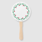 Rundrahmen mit rosa rosa Blume Fächer (Rückseite)