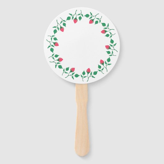 Rundrahmen mit rosa rosa Blume Fächer (Vorderseite)