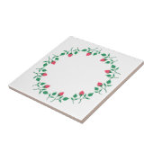 Rundrahmen mit rosa rosa Blume Fliese (Seite)