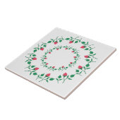 Rundrahmen mit rosa rosa Blume Fliese (Seite)