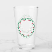 Rundrahmen mit rosa rosa Blume Glas (Rückseite)