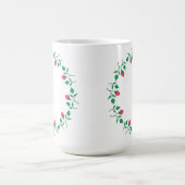 Rundrahmen mit rosa rosa Blume Kaffeetasse (Mittel)