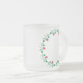 Rundrahmen mit rosa rosa Blume Mattglastasse (VorderseiteRechts)