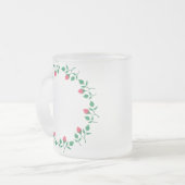 Rundrahmen mit rosa rosa Blume Mattglastasse (Vorderseite Links)