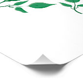 Rundrahmen mit rosa rosa Blume Poster (Ecke)