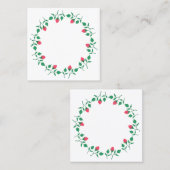 Rundrahmen mit rosa rosa Blume Rabattkarte (Vorne/Hinten)