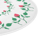 Rundrahmen mit rosa rosa Blume Schneidebrett (Ecke)