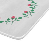 Rundrahmen mit rosa rosa Blume Schneidebrett (Ecke)