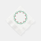 Rundrahmen mit rosa rosa Blume Serviette (Ecke)