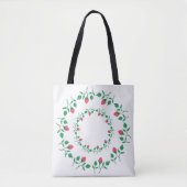 Rundrahmen mit rosa rosa Blume Tasche (Vorderseite)