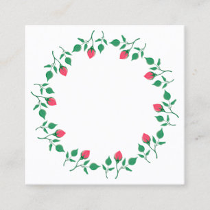 Rundrahmen mit rosa rosa Blume Telefonnummerkarte