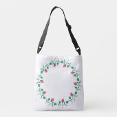 Rundrahmen mit rosa rosa Blume Tragetaschen Mit Langen Trägern (Rückseite)