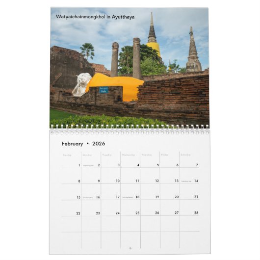 Rundreise durch Thailand Kalender (Feb 2026)