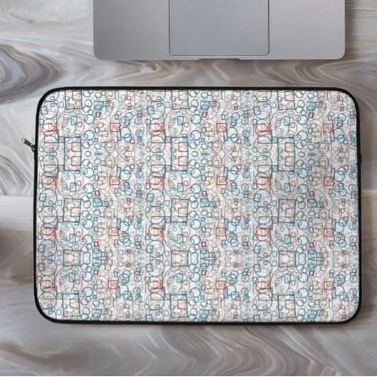 Rundrum - Kreise, Rechtecke und Quadrate Laptopschutzhülle