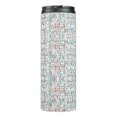 Rundrum - Kreise, Rechtecke und Quadrate Thermosbecher (Rückseite)